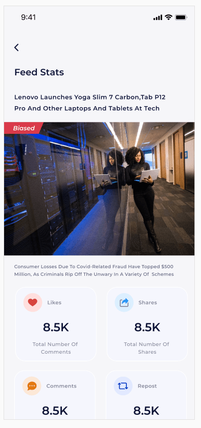24-Hour Stats — app mockup showing post analytics dashboard